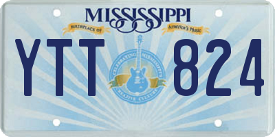 MS license plate YTT824