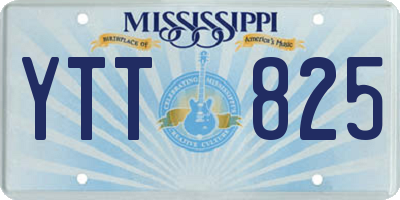 MS license plate YTT825