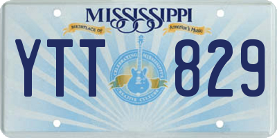 MS license plate YTT829
