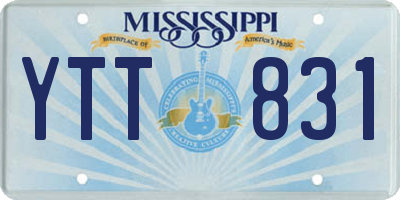 MS license plate YTT831