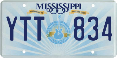 MS license plate YTT834