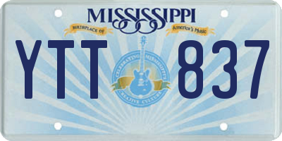 MS license plate YTT837