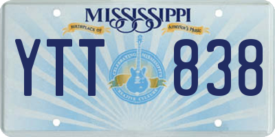 MS license plate YTT838