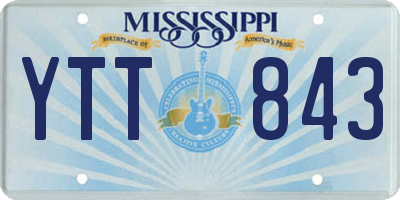 MS license plate YTT843