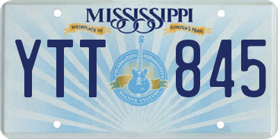 MS license plate YTT845