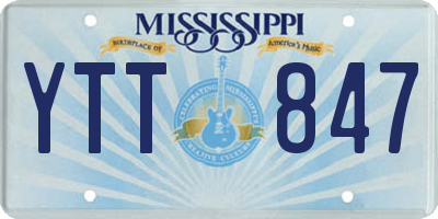 MS license plate YTT847