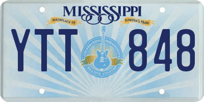 MS license plate YTT848