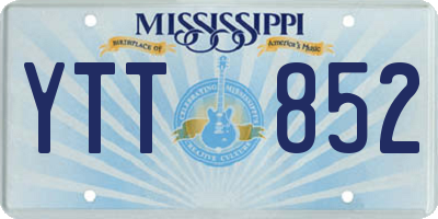 MS license plate YTT852