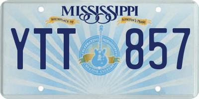 MS license plate YTT857