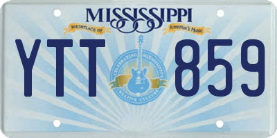 MS license plate YTT859