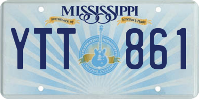 MS license plate YTT861