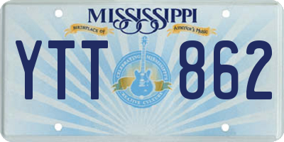 MS license plate YTT862