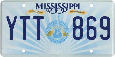 MS license plate YTT869