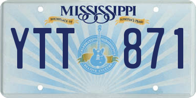 MS license plate YTT871