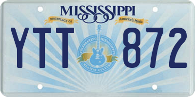 MS license plate YTT872