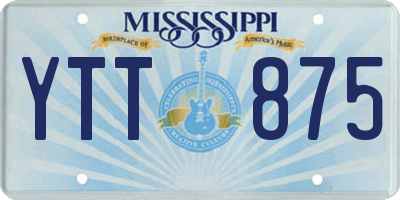 MS license plate YTT875
