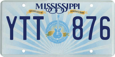 MS license plate YTT876