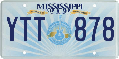MS license plate YTT878