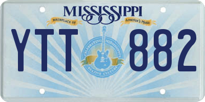 MS license plate YTT882