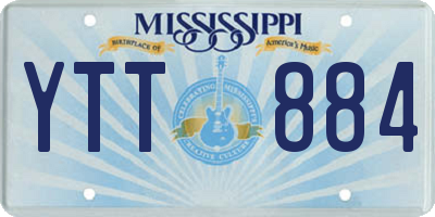 MS license plate YTT884