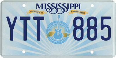 MS license plate YTT885