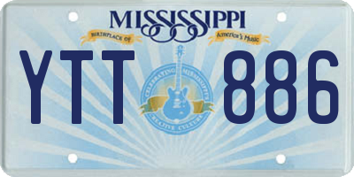 MS license plate YTT886
