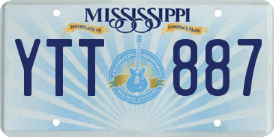 MS license plate YTT887