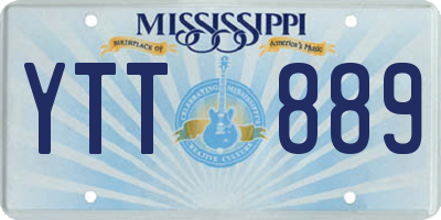 MS license plate YTT889