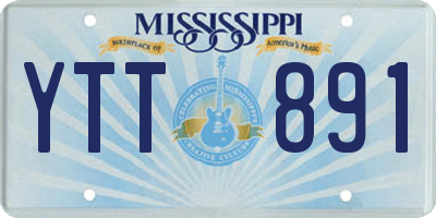 MS license plate YTT891