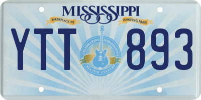 MS license plate YTT893