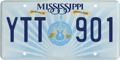 MS license plate YTT901