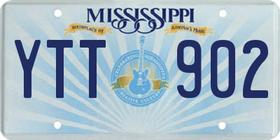 MS license plate YTT902