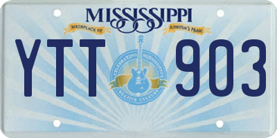 MS license plate YTT903