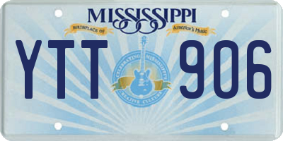 MS license plate YTT906