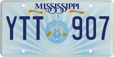 MS license plate YTT907