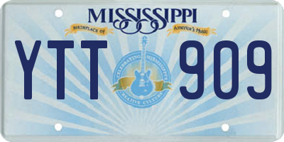 MS license plate YTT909