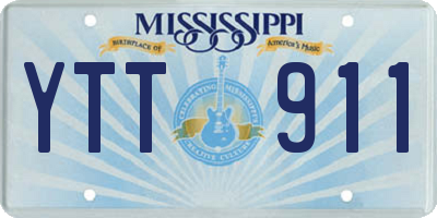 MS license plate YTT911
