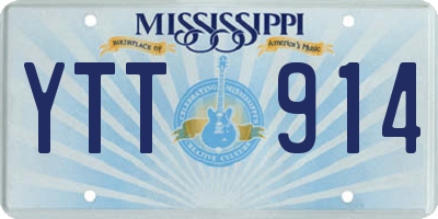 MS license plate YTT914