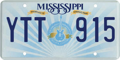 MS license plate YTT915