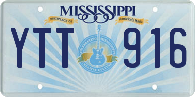 MS license plate YTT916