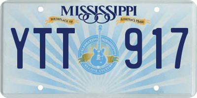 MS license plate YTT917