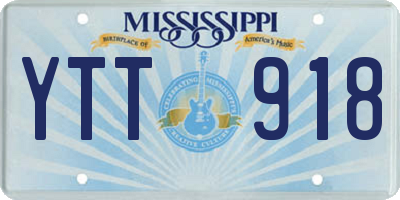 MS license plate YTT918
