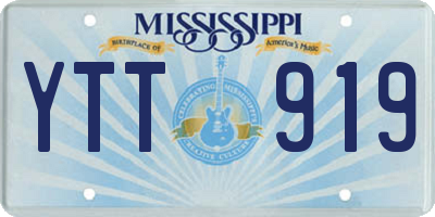 MS license plate YTT919