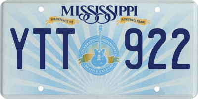 MS license plate YTT922