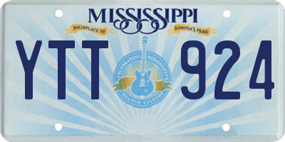 MS license plate YTT924