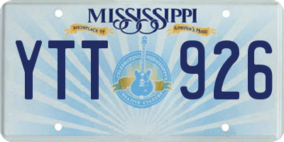 MS license plate YTT926