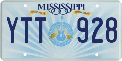 MS license plate YTT928
