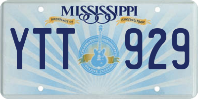 MS license plate YTT929