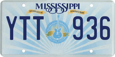 MS license plate YTT936