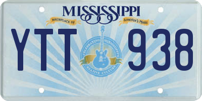 MS license plate YTT938